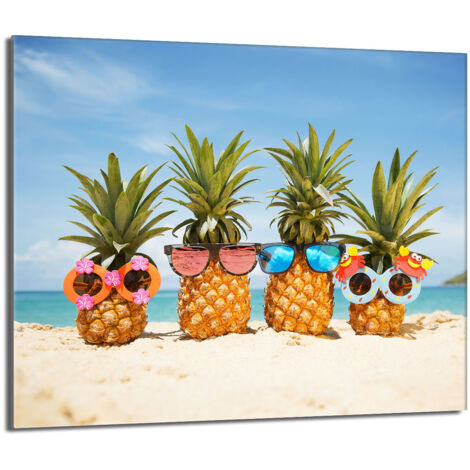 Glas-Herdplattenschutz 60x52 Ananas