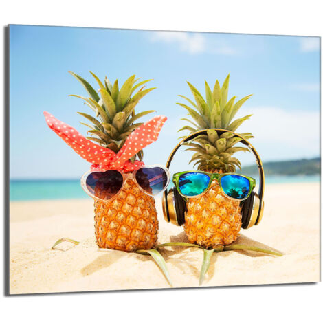 Glas-Herdplattenschutz 60x52 Ananas