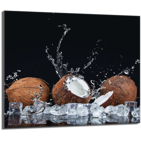 Glas-Herdplattenschutz 60x52 Kokosnuss
