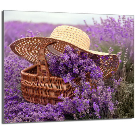Glas-Herdplattenschutz 60x52 Lavendel