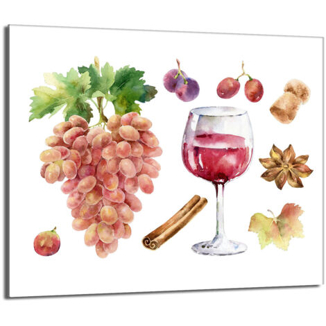 Glas-Herdplattenschutz 60x52 Wein