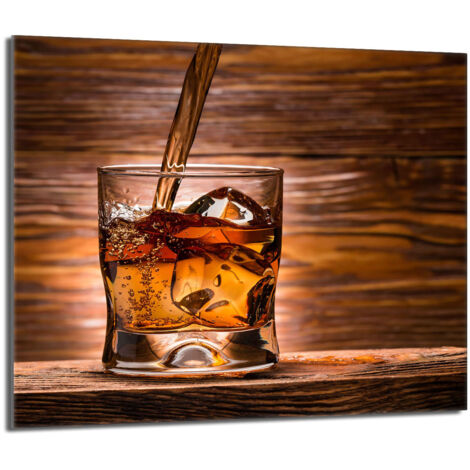 Glas-Herdplattenschutz 60x52 Whisky
