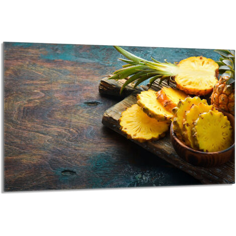 Glas-Herdplattenschutz 80x52 Ananas