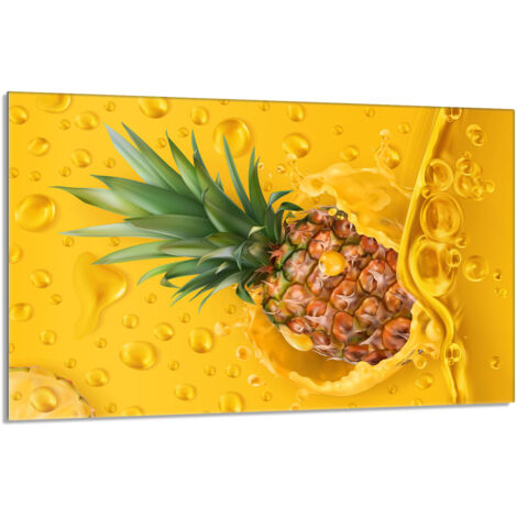 Glas-Herdplattenschutz 80x52 Ananas