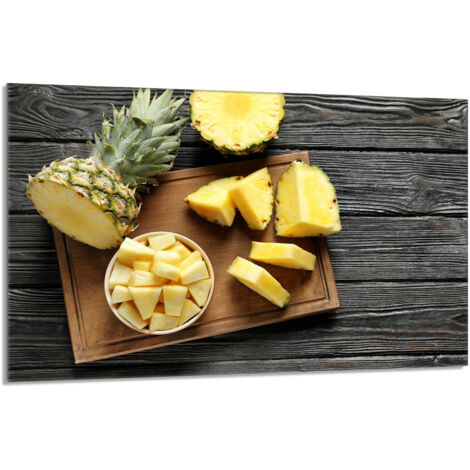 Glas-Herdplattenschutz 80x52 Ananas