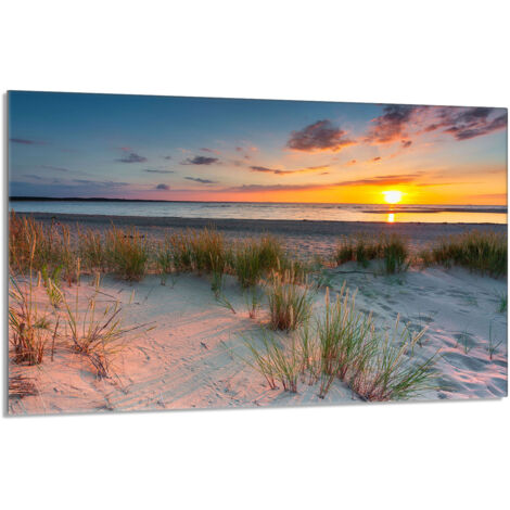 Glas-Herdplattenschutz 80x52 Beach