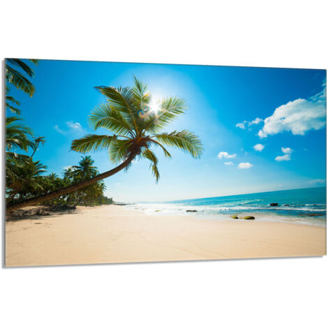 Glas-Herdplattenschutz 80x52 Beach