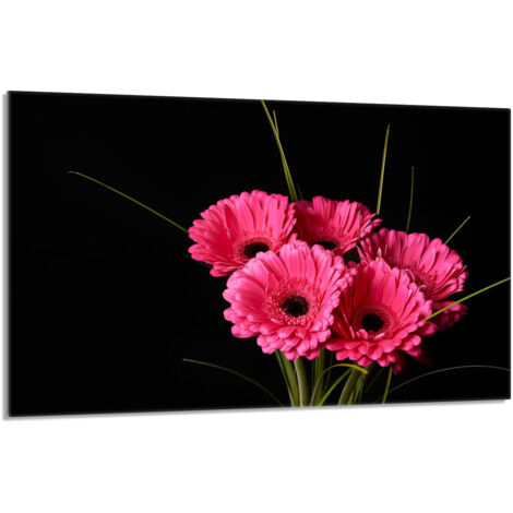 Glas-Herdplattenschutz 80x52 Gerbera
