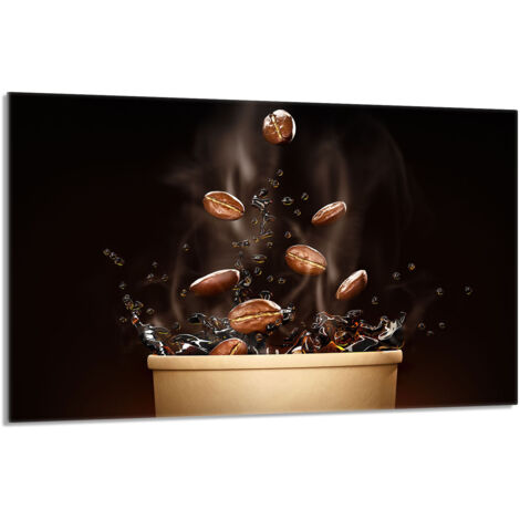 Glas-Herdplattenschutz 80x52 Kaffee