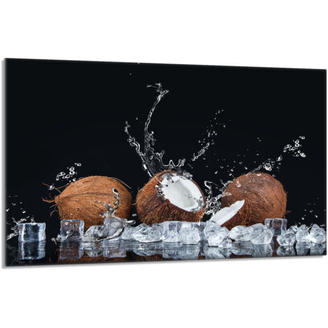 Glas-Herdplattenschutz 80x52 Kokosnuss