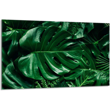 Glas-Herdplattenschutz 80x52 Monstera