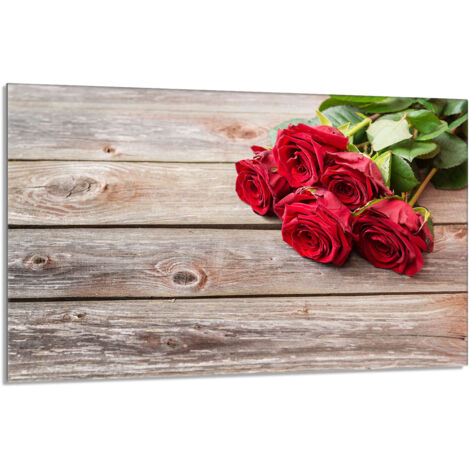 Glas-Herdplattenschutz 80x52 Rosen