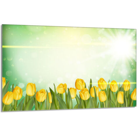 Glas-Herdplattenschutz 80x52 Tulpen