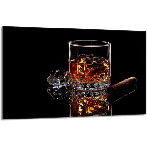 Glas-Herdplattenschutz 80x52 Whisky