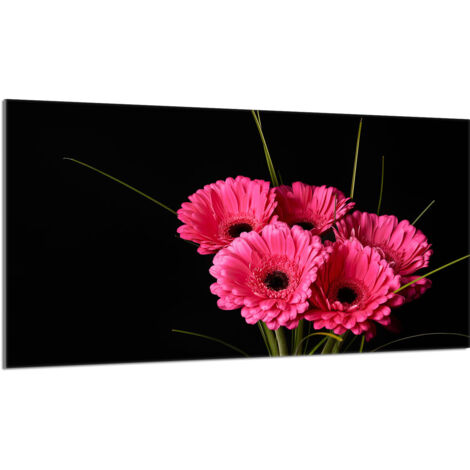 Glas-Herdplattenschutz 90x52 Gerbera