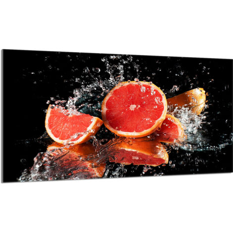 Glas-Herdplattenschutz 90x52 Grapefruit