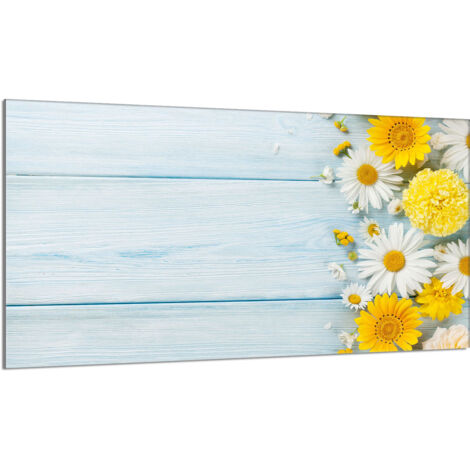 Glas-Herdplattenschutz 90x52 Kamille