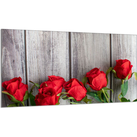 Glas-Herdplattenschutz 90x52 Rosen