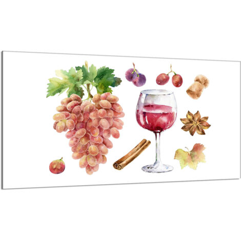 Glas-Herdplattenschutz 90x52 Wein