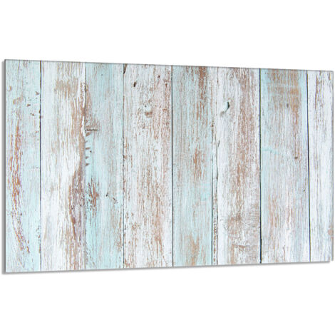 Glas Herdschutzplatte 80x52 Holz