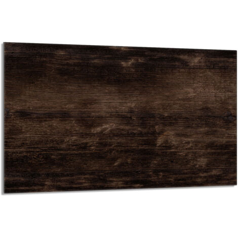 Glas Herdschutzplatte 80x52 Holz