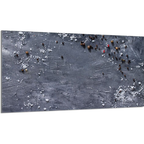 Glas Herdschutzplatte 90x52 Schiefer