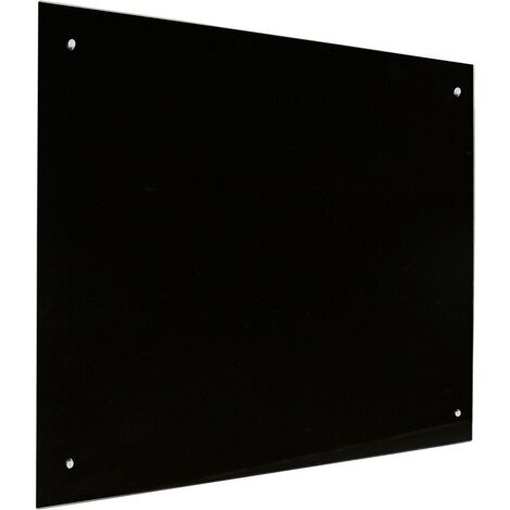 100x60cm Schwarz Glasmagnettafel Whiteboard Glasboard Magnetwand Schreibtafel 
