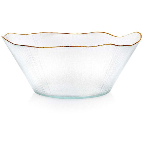 Glas Schale mit goldener Umrandung DATURA, 28 cm