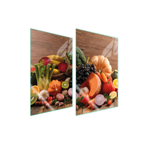 GLAS-SCHUTZPLATTE FÜR KÜCHE 2x35x52 LEBENSMITTEL