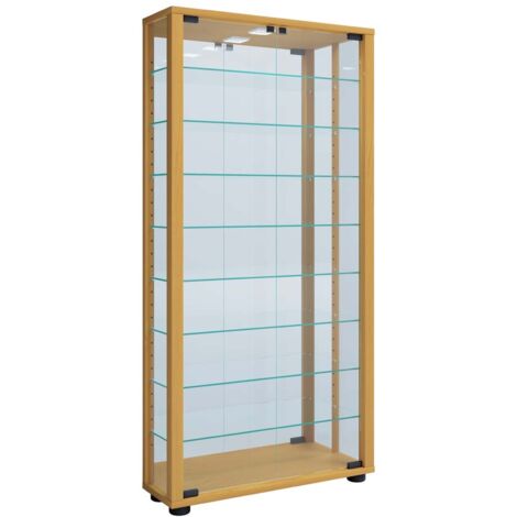 Glas Stand Vitrine Lumo Maxi Spiegel