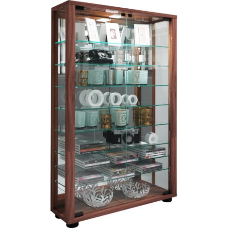 Glas Stand Vitrine Lumo Mini Spiegel
