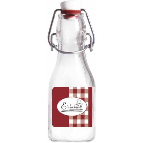 Glas SwingBott 125 ml vierkant mit Bügelverschluss