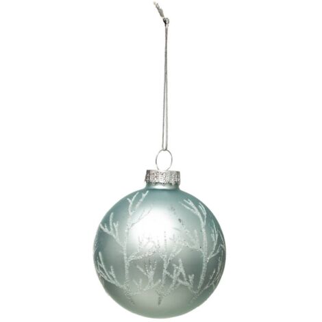 Glas Weihnachtskugeln 70 mm Baum 3 Sortimente - Blau