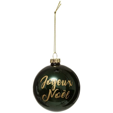 Glas-Weihnachtskugeln 80 mm Gelb Glitter 3er-Sortiment - Grün