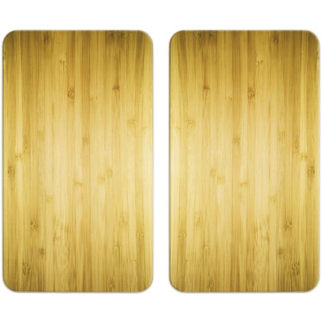 Glasabdeckplatte Universal Holz-Optik, 2er Set WENKO