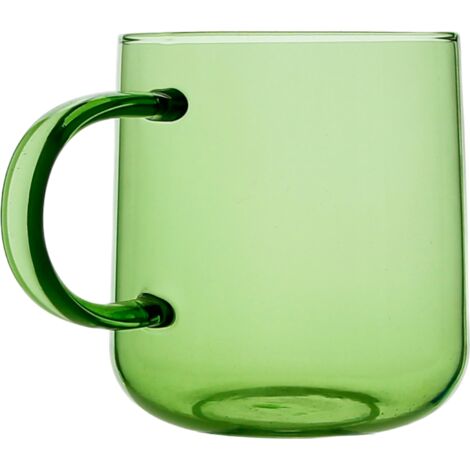 Glasbecher für Kaffee und Tee, 310 ml, 8,7 cm, Grün