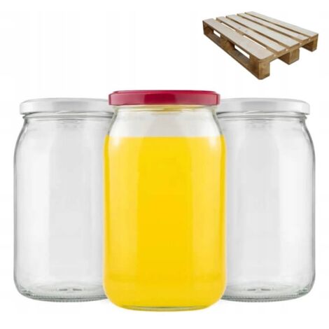 Glasbehälter 900 ml 432x54, halber Palettenverschluss, Palettengläser für Konserven