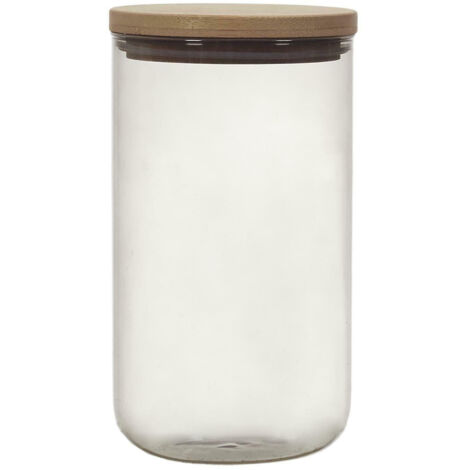 Glasbehälter mit Deckel 1l grau