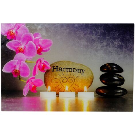 Glasbild T117, Wandbild Poster Motiv, 40x60cm Harmony
