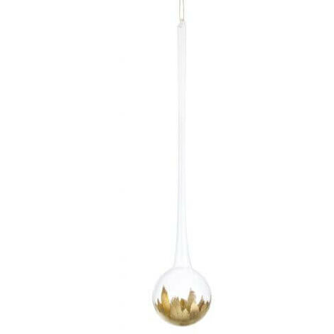 Glasblasenanhänger mit Goldverzierungen – Durchmesser 7,8 cm
