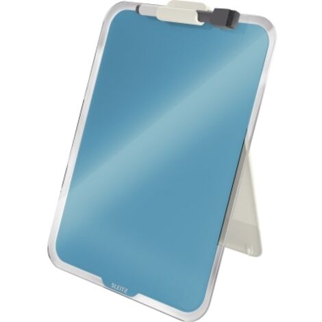 Glasboard Cosy 38,5 x 30,5 x 0,4 cm (B x H x T) Tafel nicht magnethaftend inkl. 1 Stiftehalter 1 Marker mit Wischer Sicherheitsglas blau