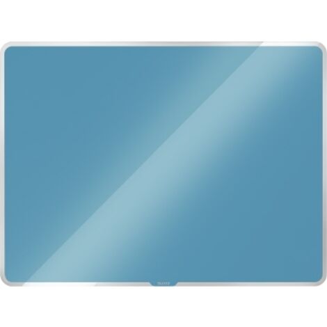 Glasboard Cosy 80 x 60 x 0,4 cm (B x H x T) Tafel magnethaftend inkl. Marker mit Wischer Mikrofaser-Reinigungstuch Sicherheitsglas blau