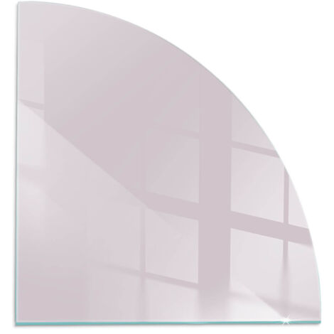 Glasbodenplatte für den Kamin Funkenschutzplatten Glas Bodenplatte Sicherheitsglas Farbe Hellviolett 1/4 100x100 cm