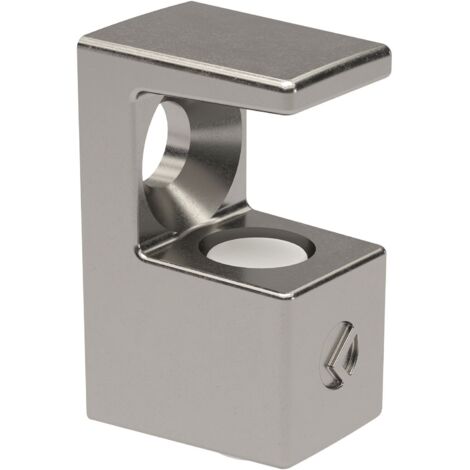 Glasbodenträger GRACE zum Schrauben, 5-6 mm Glas, Zamak vernickelt