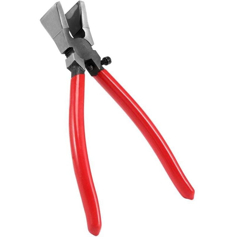 Image of Glasbrecher-Griffzange, Buntglaswerkzeug, Flachzange, flaches Handwerkzeug, rot
