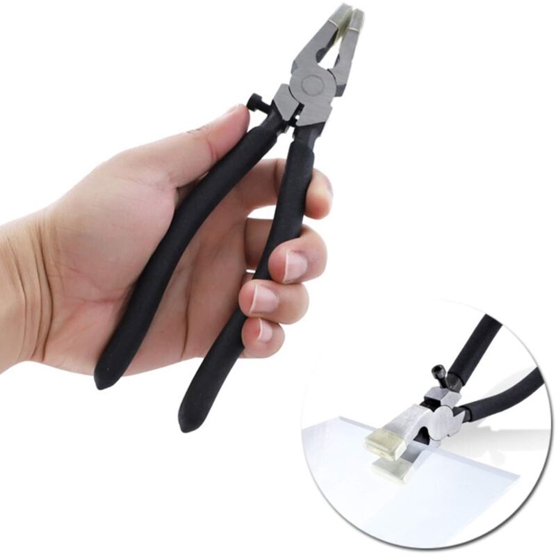 Image of Glasbrechzange mit Gummispitzen und rutschfesten Griffen für die Herstellung von Glasmosaiken