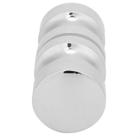 Glasduschtürgriff – Badezimmeraccessoire – Türbeschlag aus Aluminium mit Spiegelglanz – 8 mm Stärke – Einloch-Set mit Dichtungsschutz