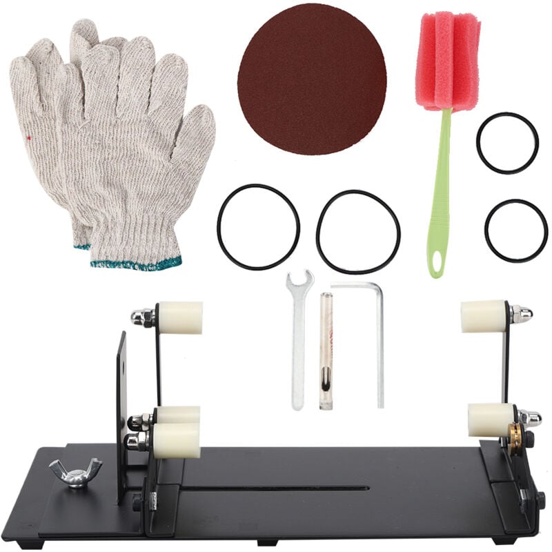 Image of Glasflaschenschneider, Edelstahl-Cr-Glasflaschenschneider mit 3 Rollen zum Schneiden von Glas