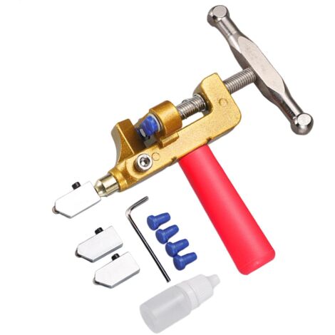 Glasfliesenschneider, 2-in-1-Handwerkzeug zum Schneiden von Glasfliesen – Werkzeug zum Brechen von Glasfliesen  Manueller Wolframglasschneider mit Schraubendreher