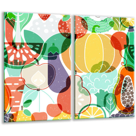 Glashakkungsbrett 2x 30x52 fRUCHT
